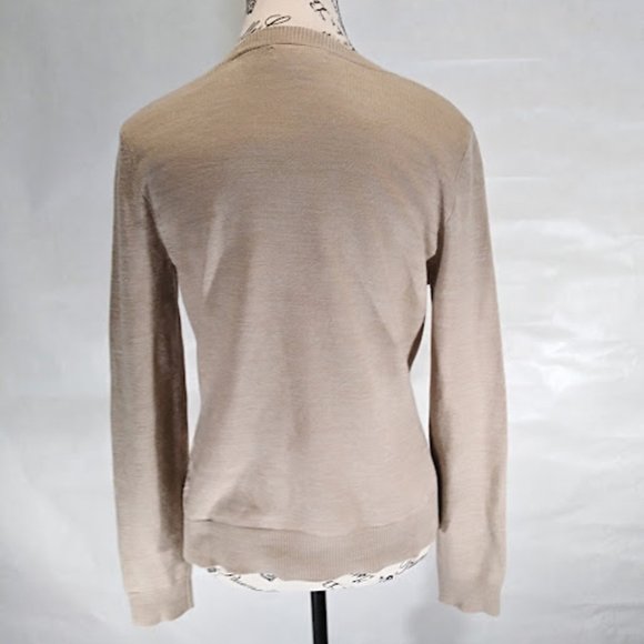 New York and Company Argyle Cardigan Embellished with Rhinestone Size M - Picture 2 of 5